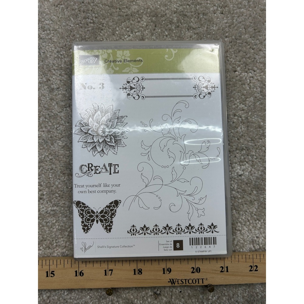 Stampin Up Creative Elements 122647 Rubber Stamp Set Shelli Signature Floral